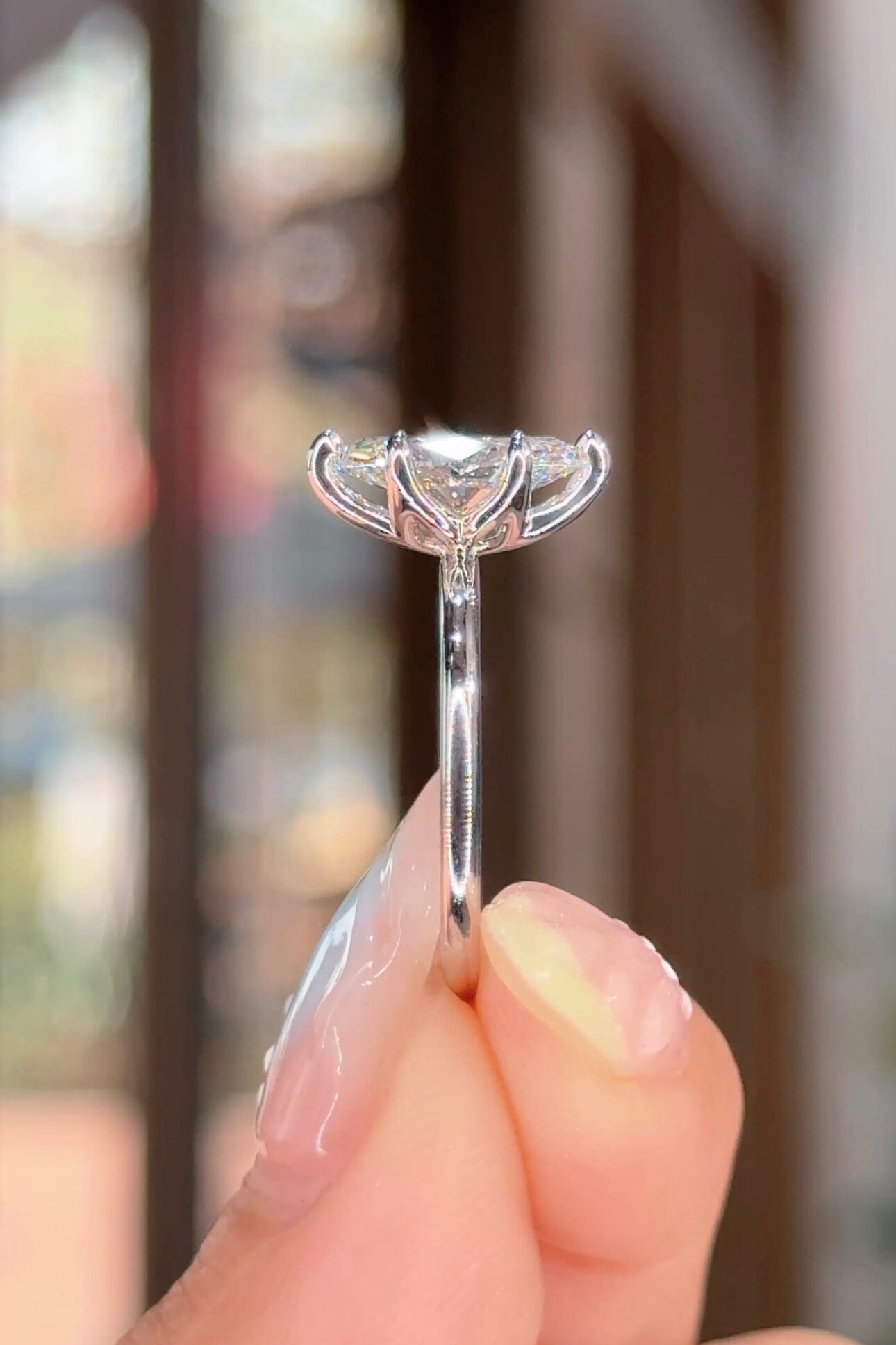 1.52ct D-VS1 Marquise Lab Diamond Caraline Engagement Rings Princess Bride Diamonds 
