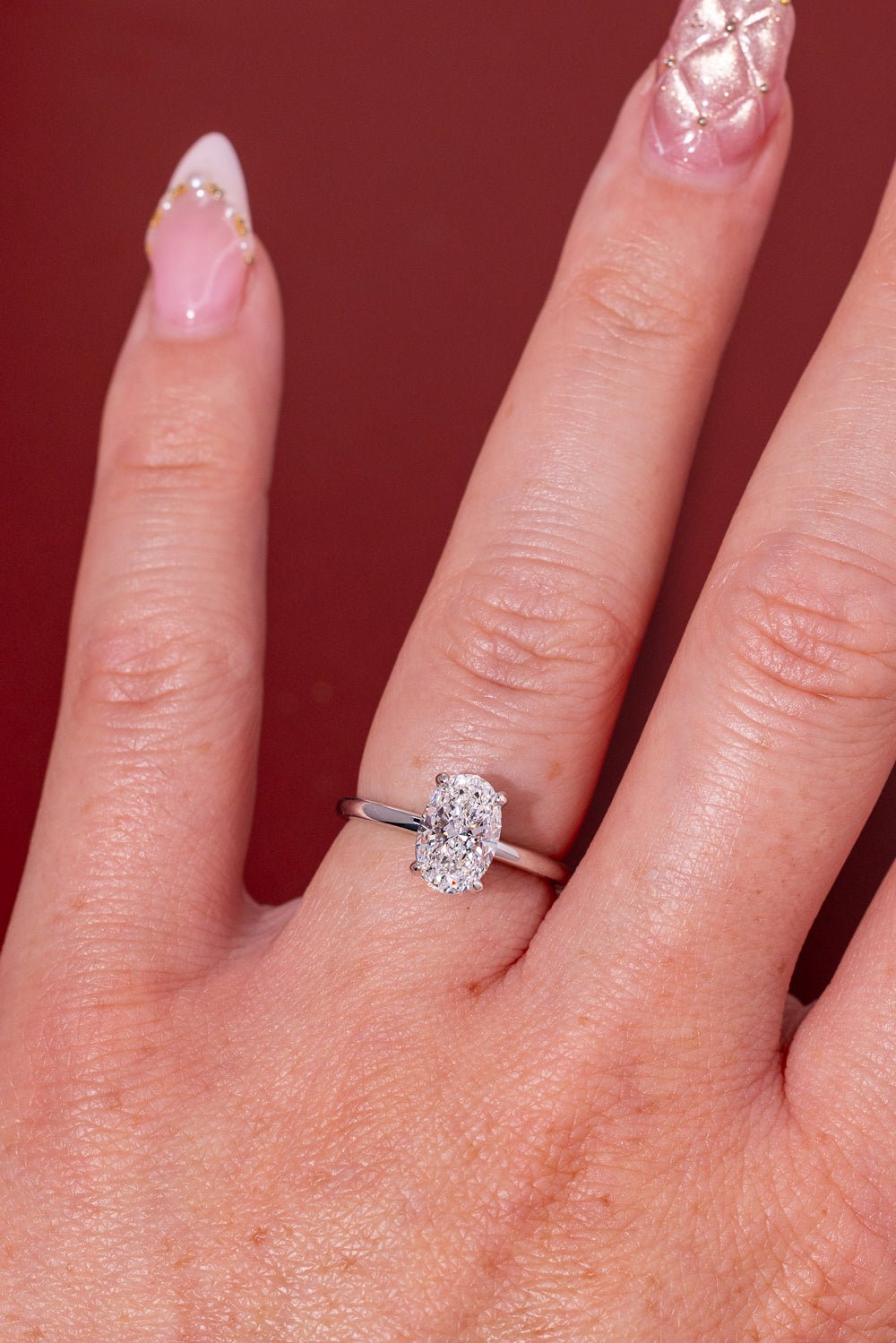 1.52ct D - VS1 Oval Lab Diamond Leah - PBD Engagement Rings