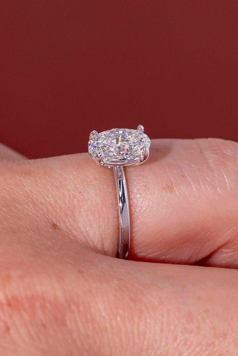 1.52ct D - VS1 Oval Lab Diamond Leah - PBD Engagement Rings