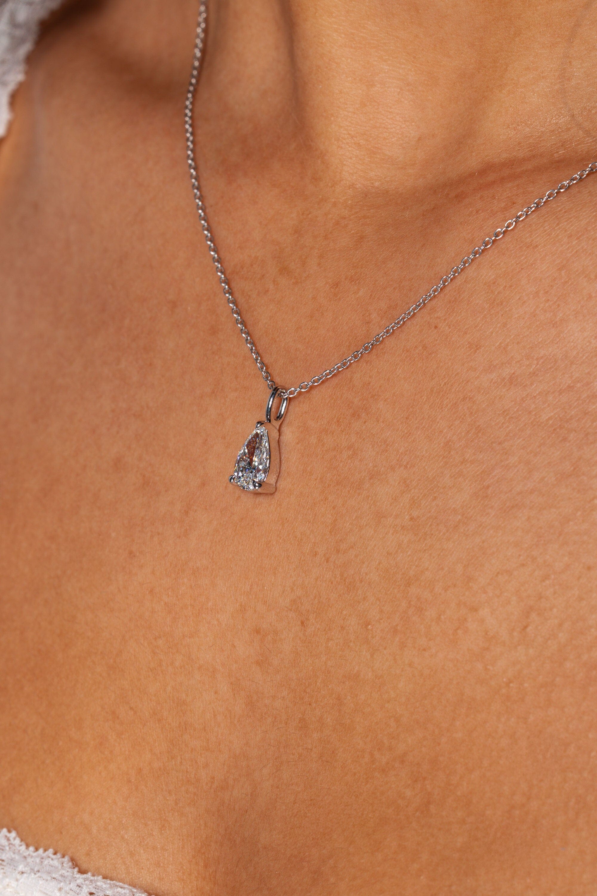 1.52ct D VS1 Pear Lab Diamond Brandi Pendant Necklaces Princess Bride Diamonds 