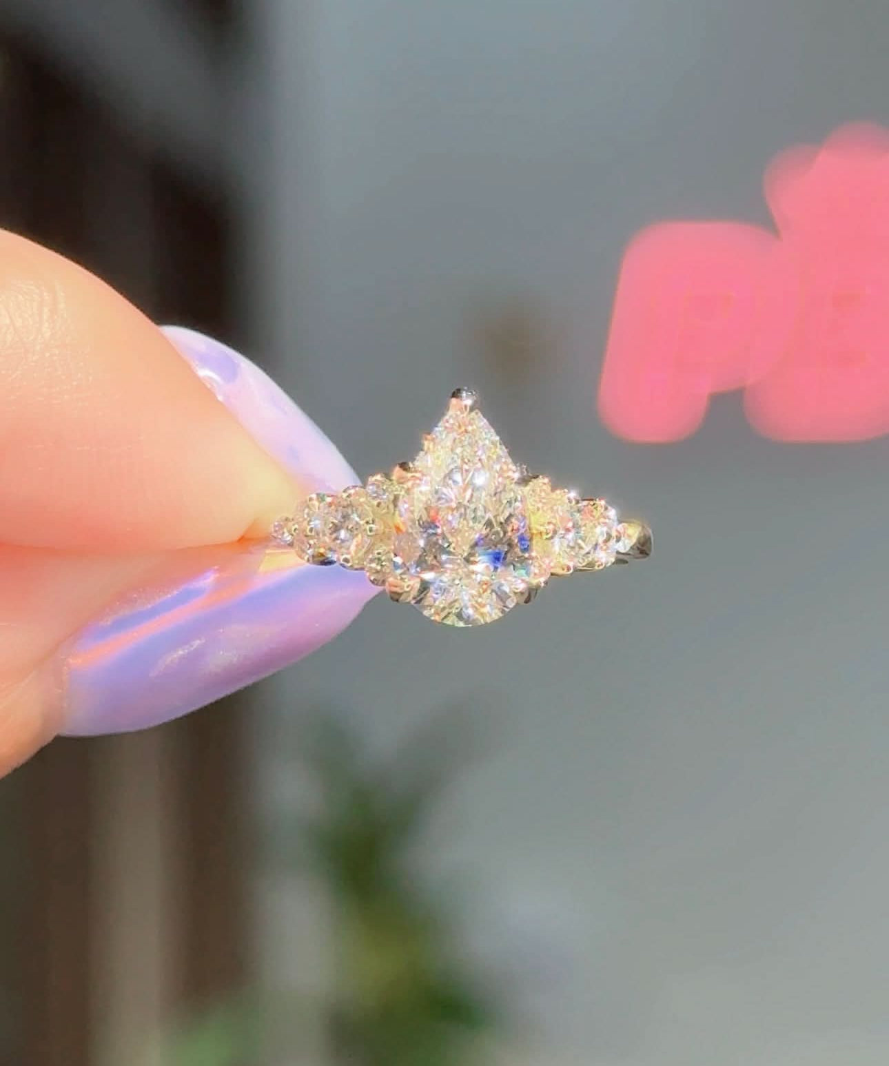 1.52ct E - VS1 Pear Lab Diamond Brandi - PBD Engagement Rings