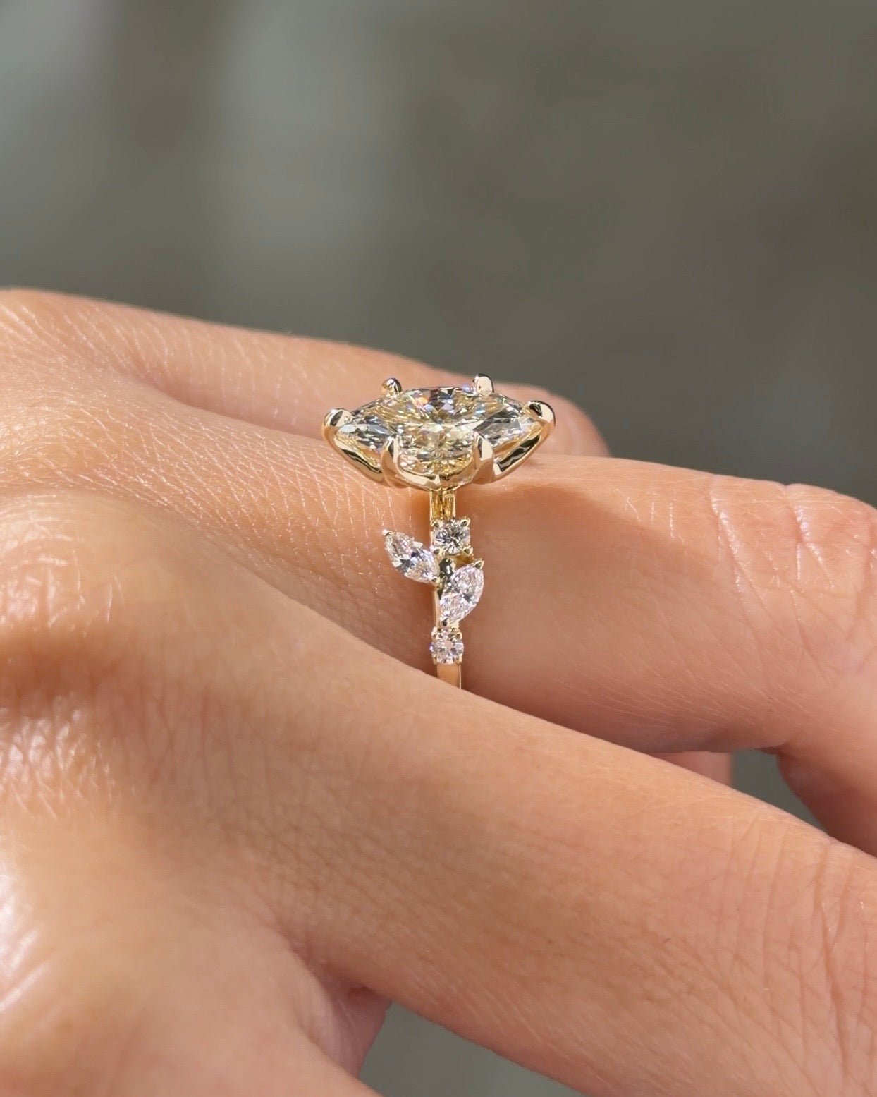 1.52ct F-VVS2 Marquise Lab Diamond Sage - PBD Engagement Rings