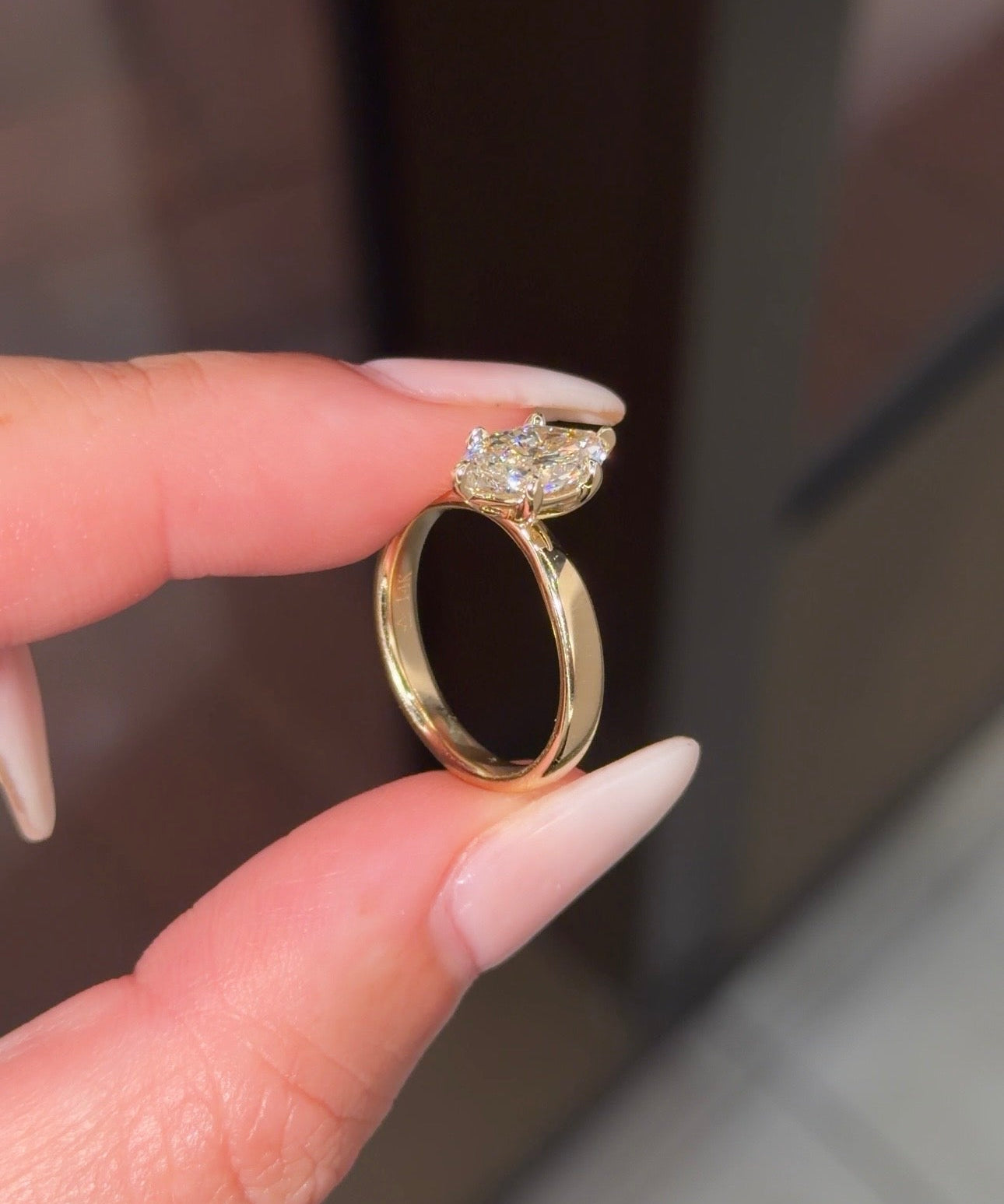 1.52ct F - VVS2 Marquise Lab Diamond Taper Leah - PBD Engagement Rings
