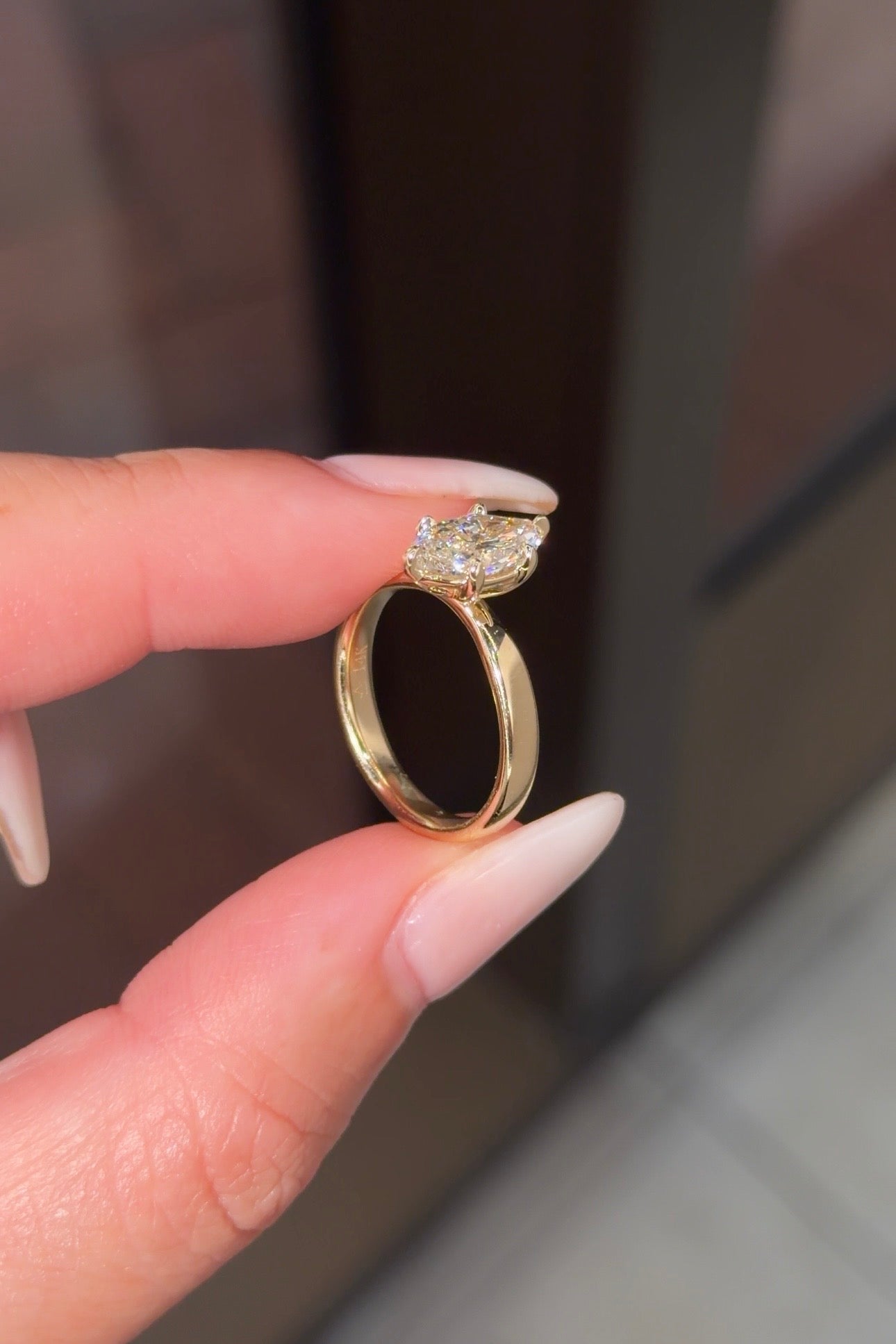 1.52ct F - VVS2 Marquise Lab Diamond Taper Leah - PBD Engagement Rings