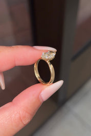 1.52ct F - VVS2 Marquise Lab Diamond Taper Leah - PBD Engagement Rings