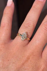 1.52ct F-VVS2 Marquise Lab Diamond Taper Leah