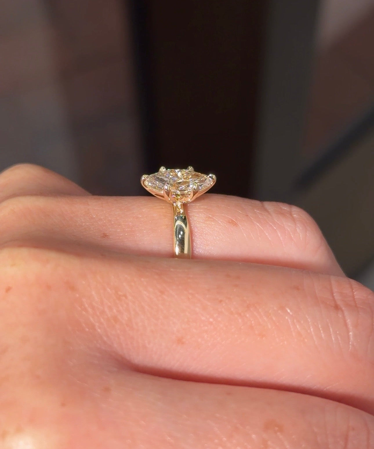 1.52ct F - VVS2 Marquise Lab Diamond Taper Leah - PBD Engagement Rings