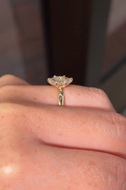 1.52ct F - VVS2 Marquise Lab Diamond Taper Leah - PBD Engagement Rings