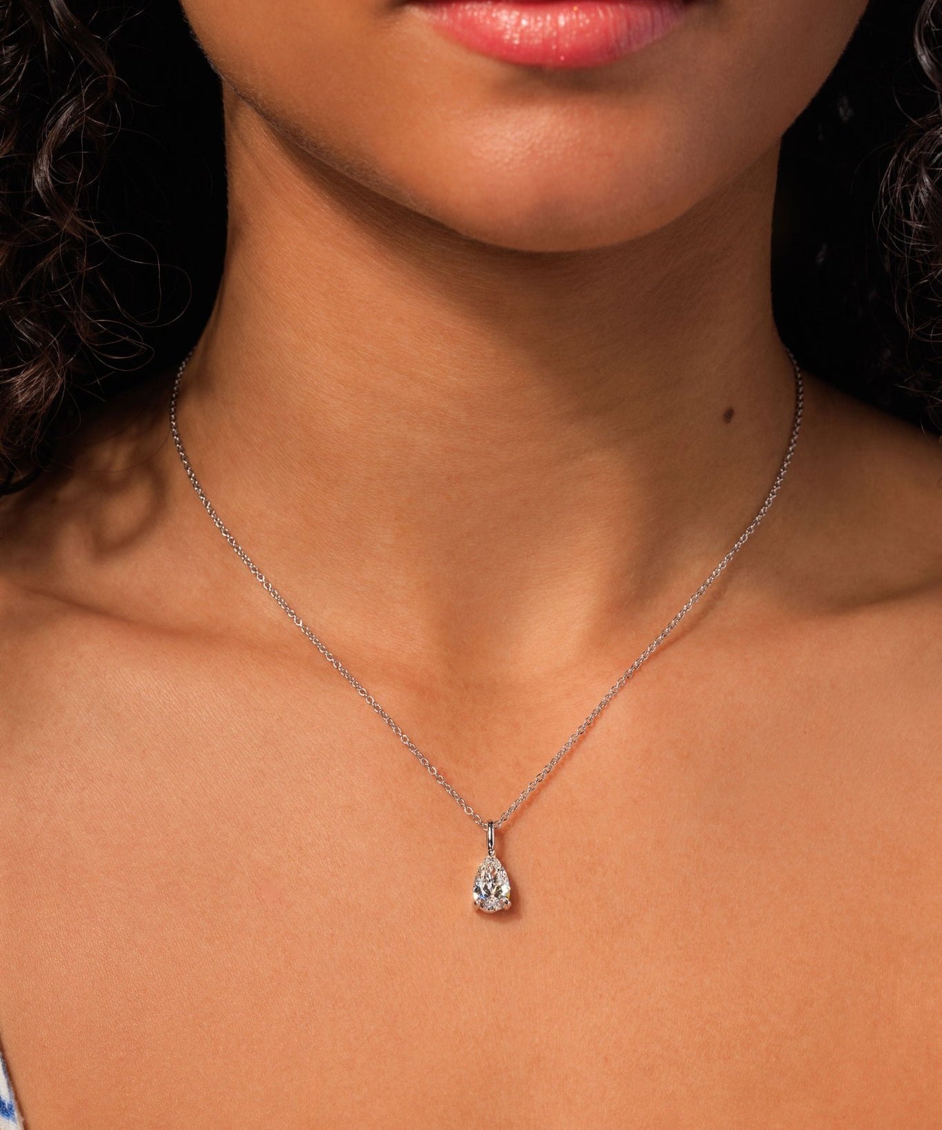 1.53ct D - VS1 Brandi Pear Necklace - PBD Necklaces