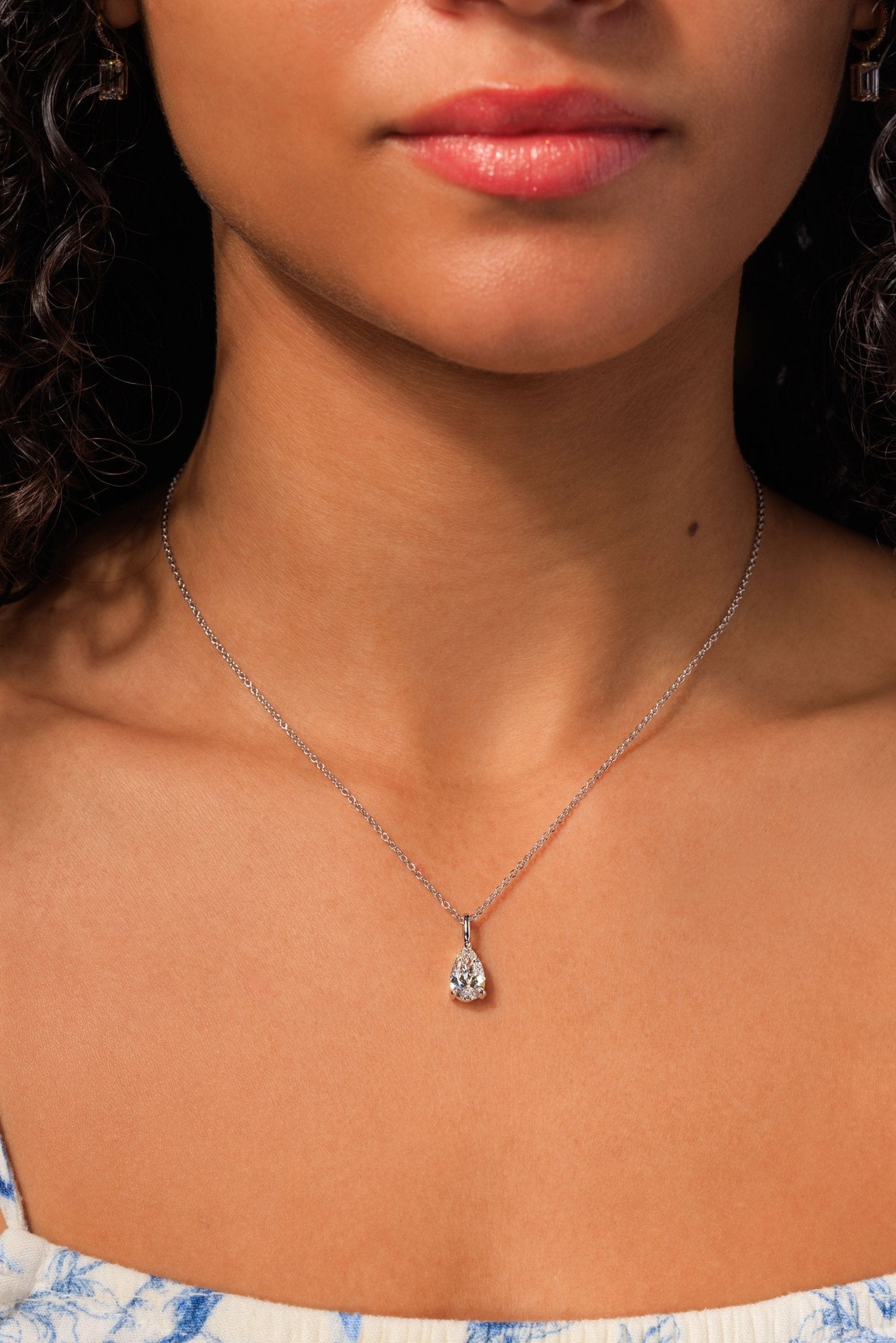 1.53ct D - VS1 Brandi Pear Necklace - PBD Necklaces