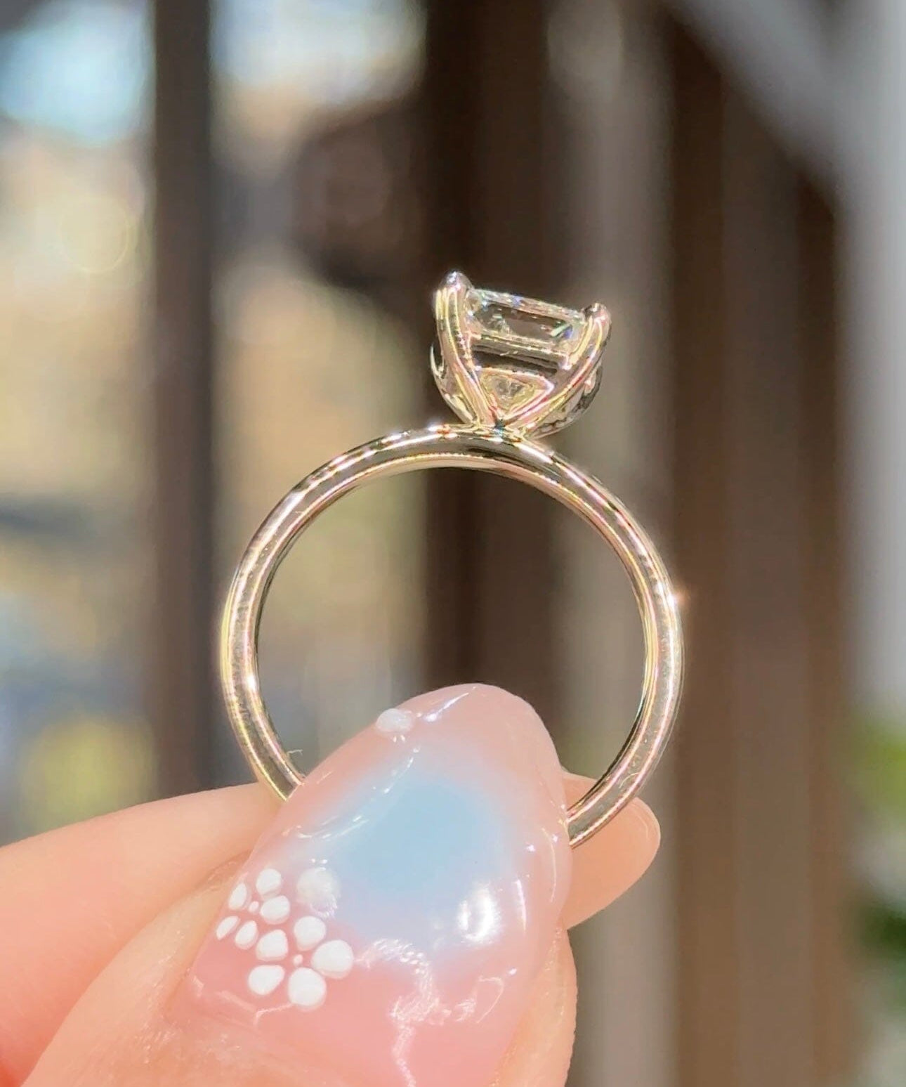1.53ct D-VS1 Princess Lab Diamond Leah Engagement Rings Princess Bride Diamonds 