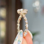 1.53ct E-VS1 Oval Lab Diamond Rei Engagement Rings Princess Bride Diamonds 