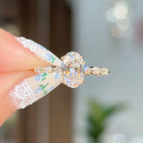 1.53ct E-VS1 Oval Lab Diamond Rei Engagement Rings Princess Bride Diamonds 