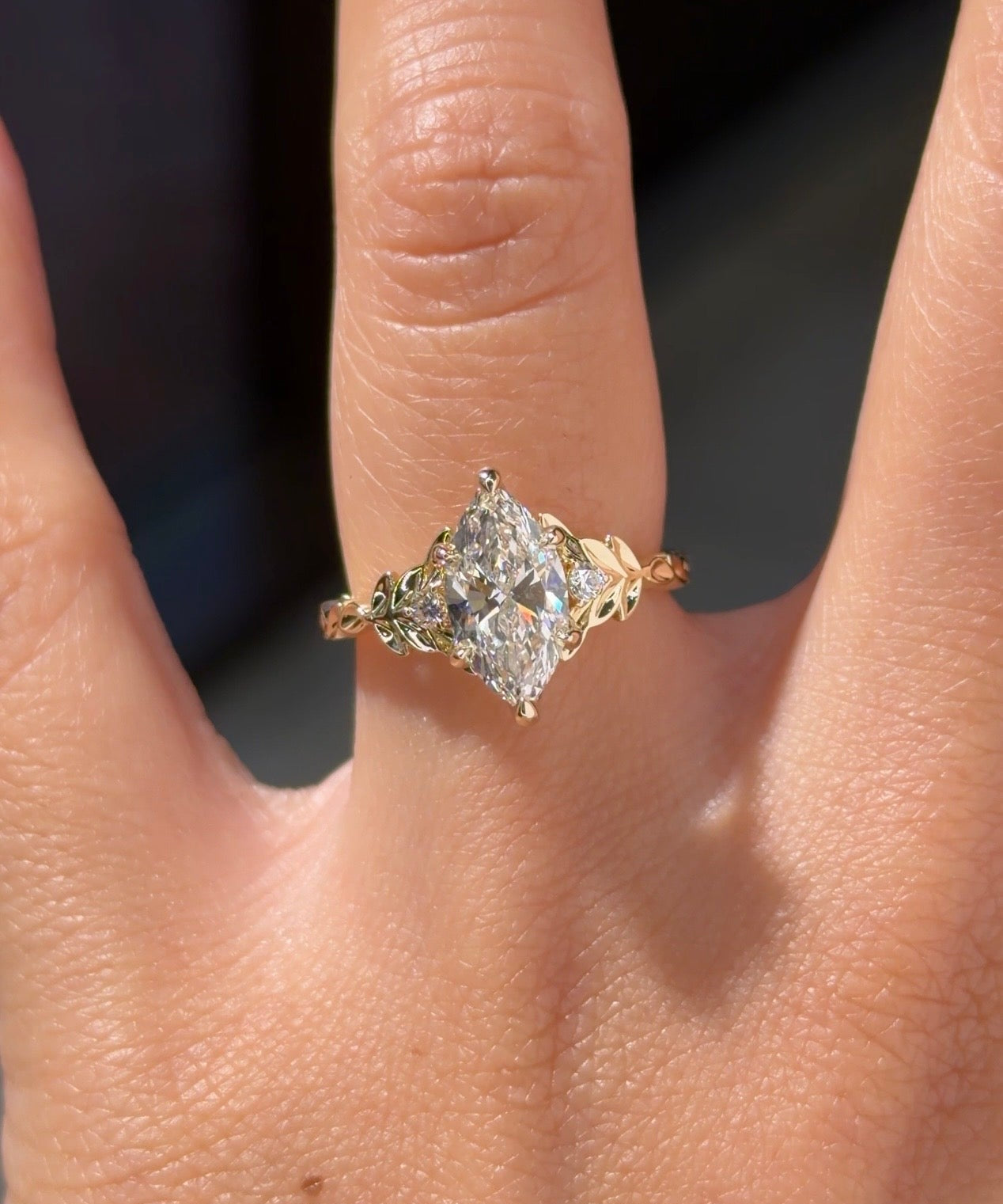 1.53ct E-VVS2 Marquise Lab Diamond Arwen - PBD Engagement Rings