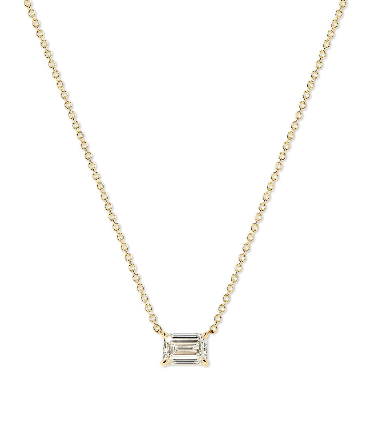 1.53ct F - VVS2 Brandi Emerald Necklace - PBD Necklaces