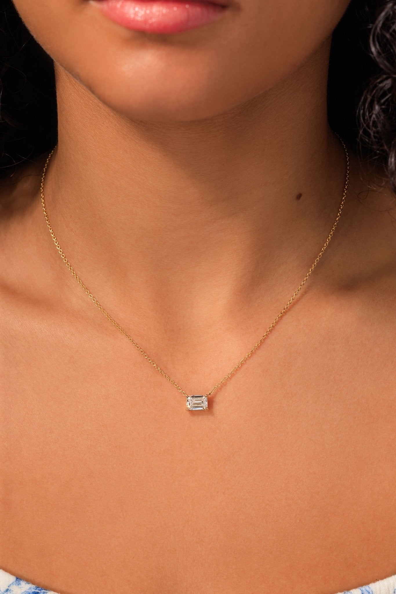 1.53ct F - VVS2 Brandi Emerald Necklace - PBD Necklaces