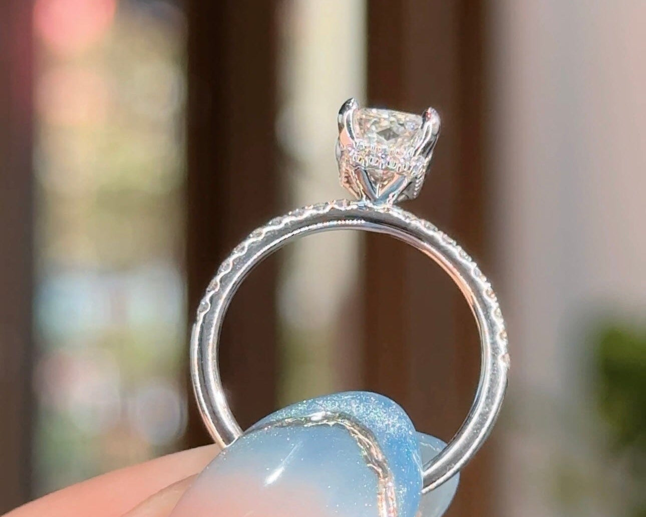 1.54ct D-VS1 Radiant Lab Diamond Stephanie Engagement Rings Princess Bride Diamonds 
