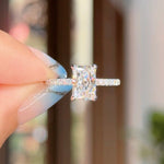 1.54ct D-VS1 Radiant Lab Diamond Stephanie Engagement Rings Princess Bride Diamonds 