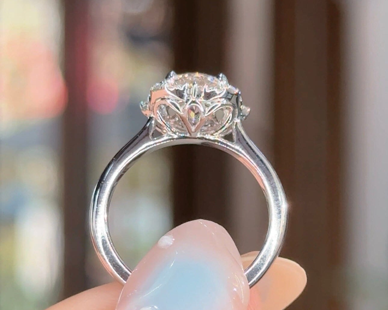 1.54ct D-VS1 Round Lab Diamond Hemera Engagement Rings Princess Bride Diamonds 