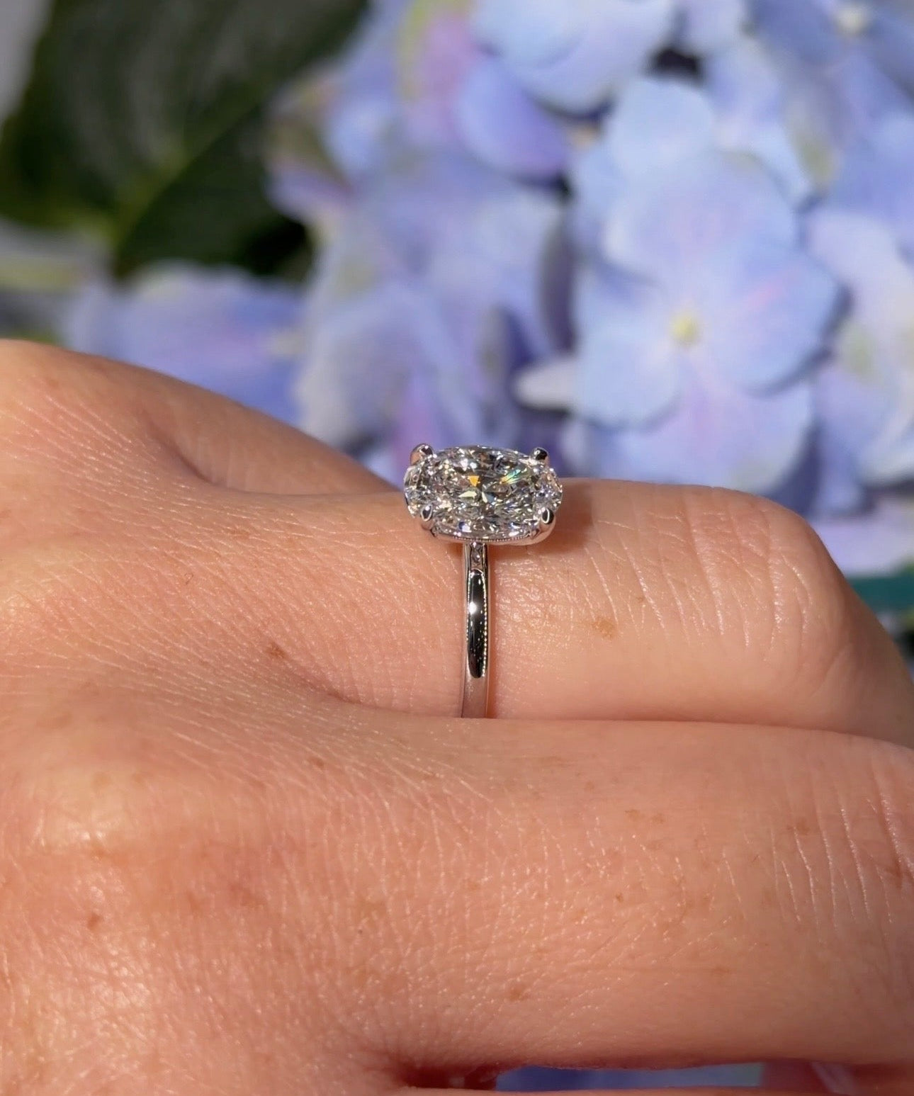 1.54ct D - VVS2 Oval Lab Diamond Leah - PBD Engagement Rings