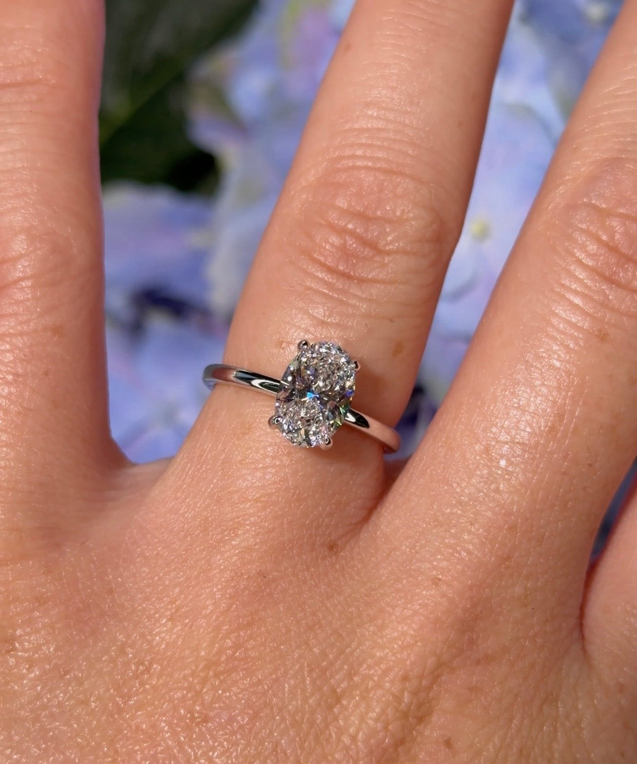 1.54ct D - VVS2 Oval Lab Diamond Leah - PBD Engagement Rings