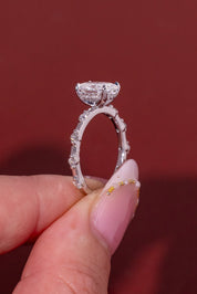 1.55ct D - VVS1 Oval Lab Diamond Daisy - PBD Engagement Rings