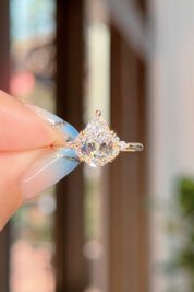 1.55ct D-VVS2 Pear Lab Diamond Lindsey Engagement Rings Princess Bride Diamonds 