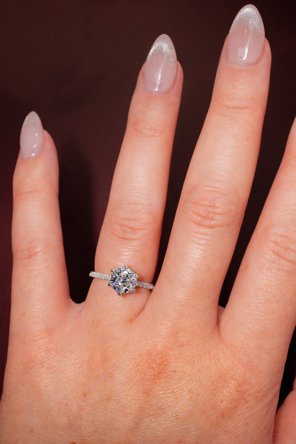 1.56ct E - VS1 Round Lab Diamond Samantha - PBD Engagement Rings