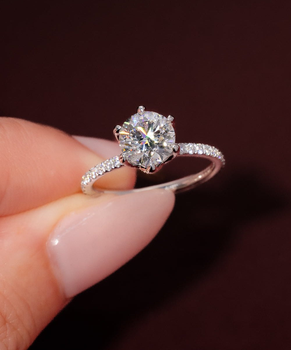 1.56ct E - VS1 Round Lab Diamond Samantha - PBD Engagement Rings