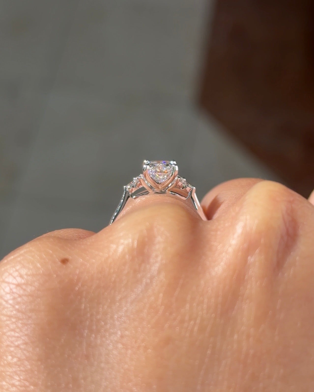 1.57ct D - VS1 Radiant Lab Diamond Lindsey - PBD Engagement Rings