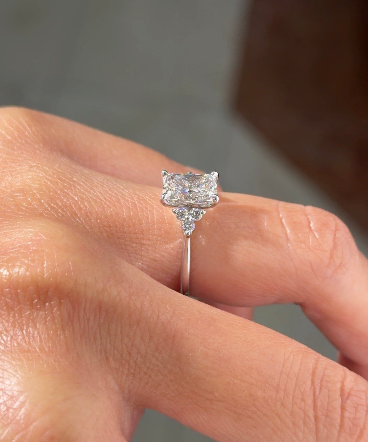 1.57ct D - VS1 Radiant Lab Diamond Lindsey - PBD Engagement Rings