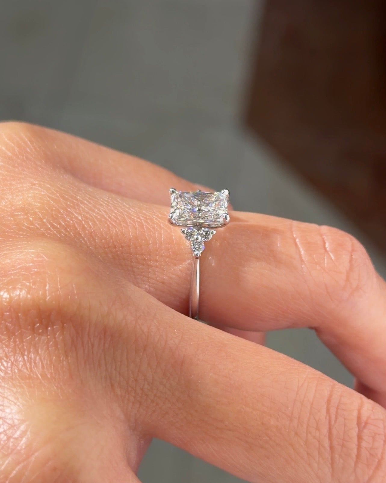 1.57ct D - VS1 Radiant Lab Diamond Lindsey - PBD Engagement Rings