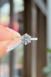 1.57ct D-VS1 Round Lab Diamond Samantha Engagement Rings Princess Bride Diamonds 