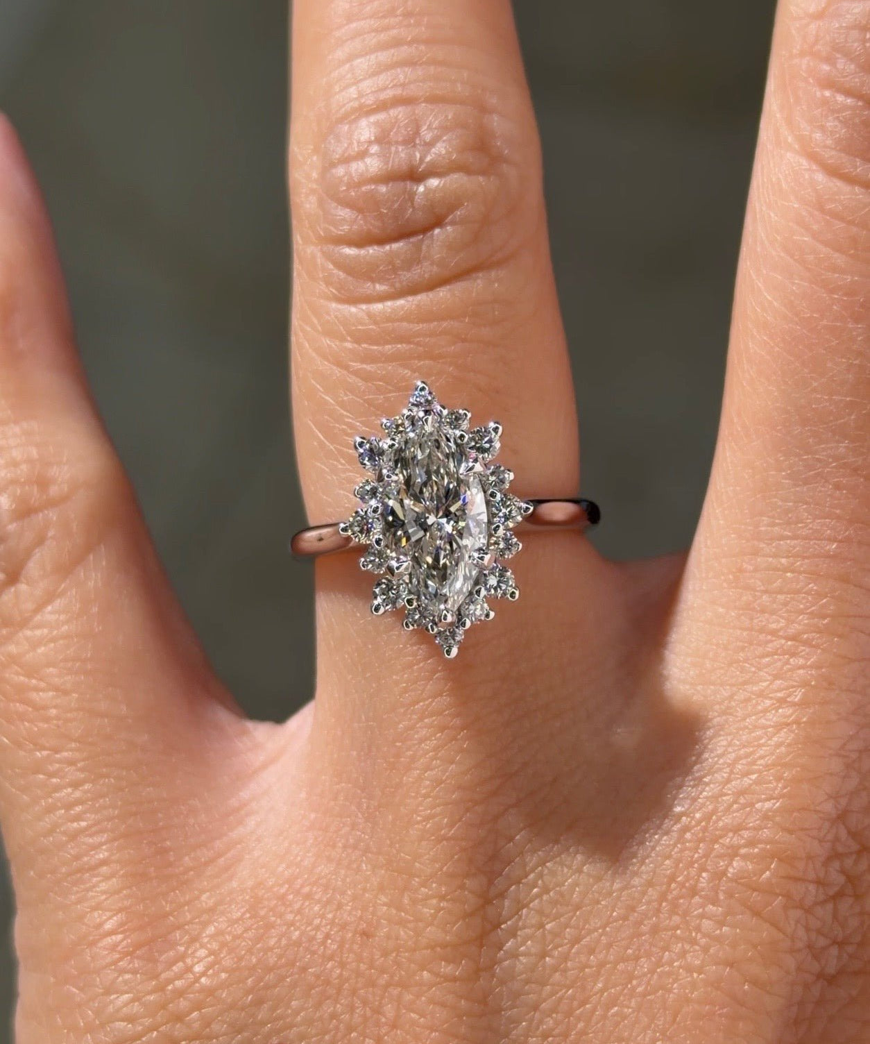 1.57ct F-VVS2 Marquise Lab Diamond Duchess - PBD Engagement Rings