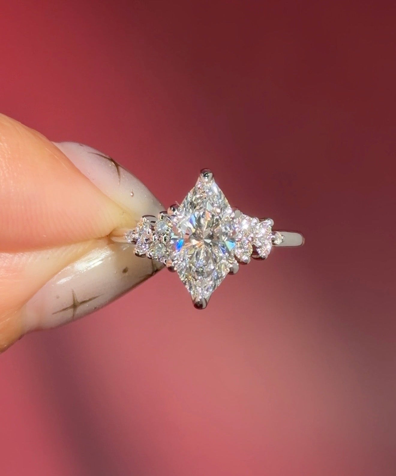 1.59ct D - VS1 Marquise Lab Diamond Nova - PBD Engagement Rings