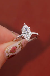 1.59ct E - VVS2 Marquise Lab Diamond Leah - PBD Engagement Rings