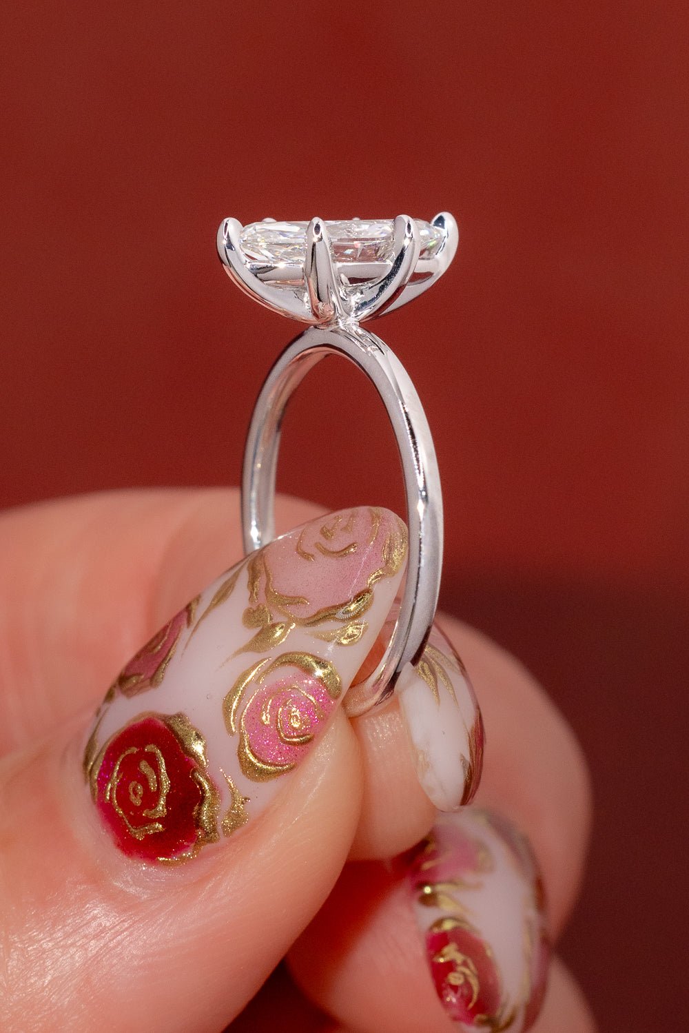 1.59ct E - VVS2 Marquise Lab Diamond Leah - PBD Engagement Rings