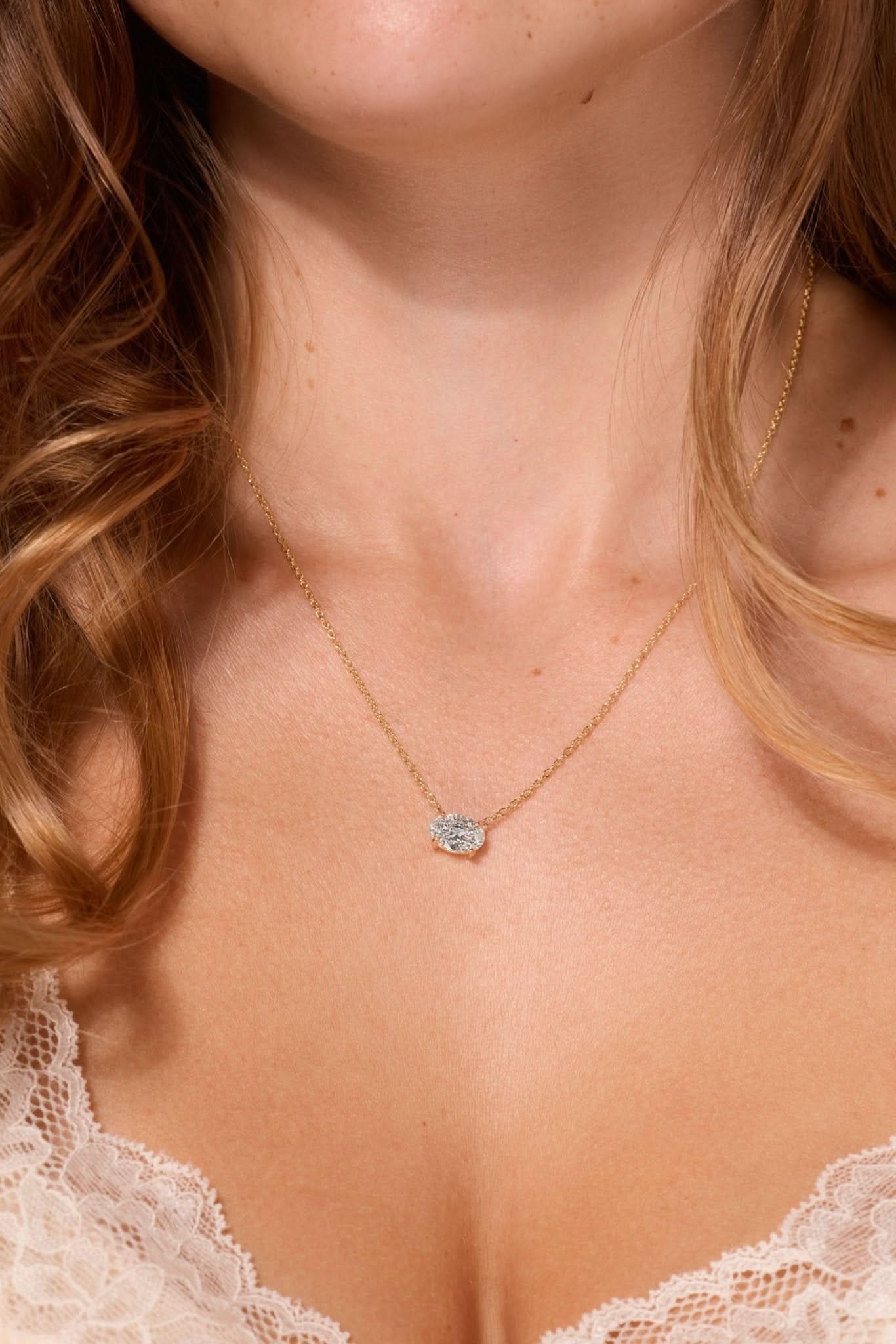 1.5ct East West Oval Brandi Necklace - PBD Necklaces