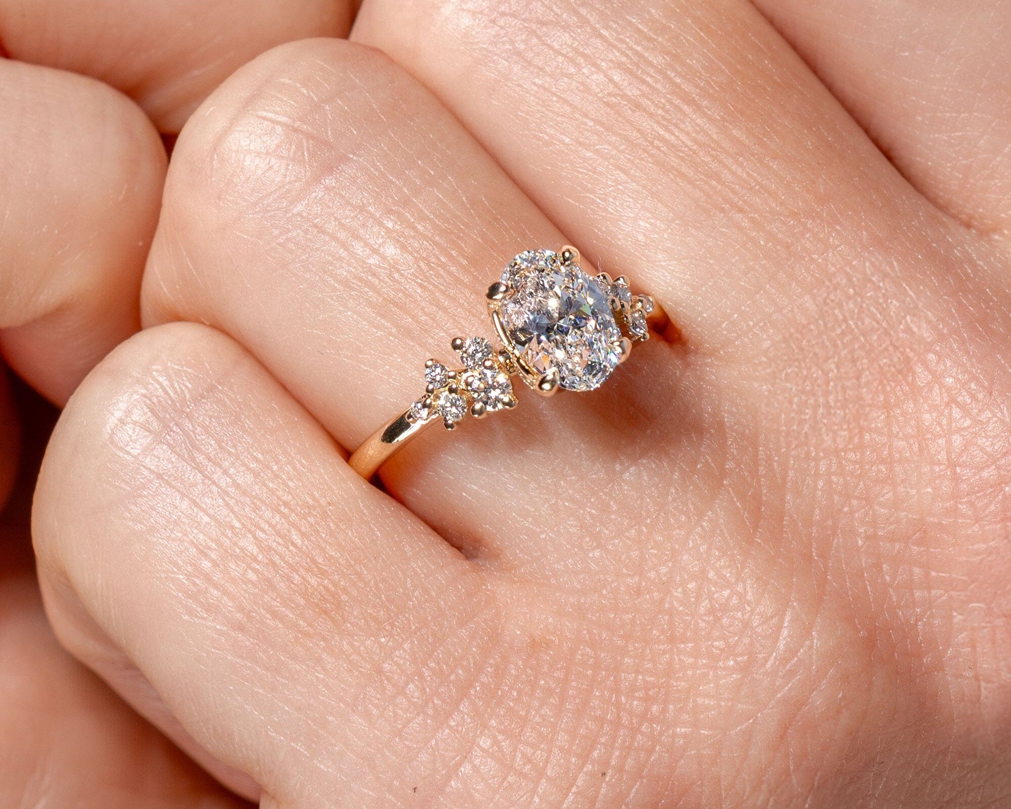 1.5ct Oval Lab Diamond Nova Engagement Rings Princess Bride Diamonds 