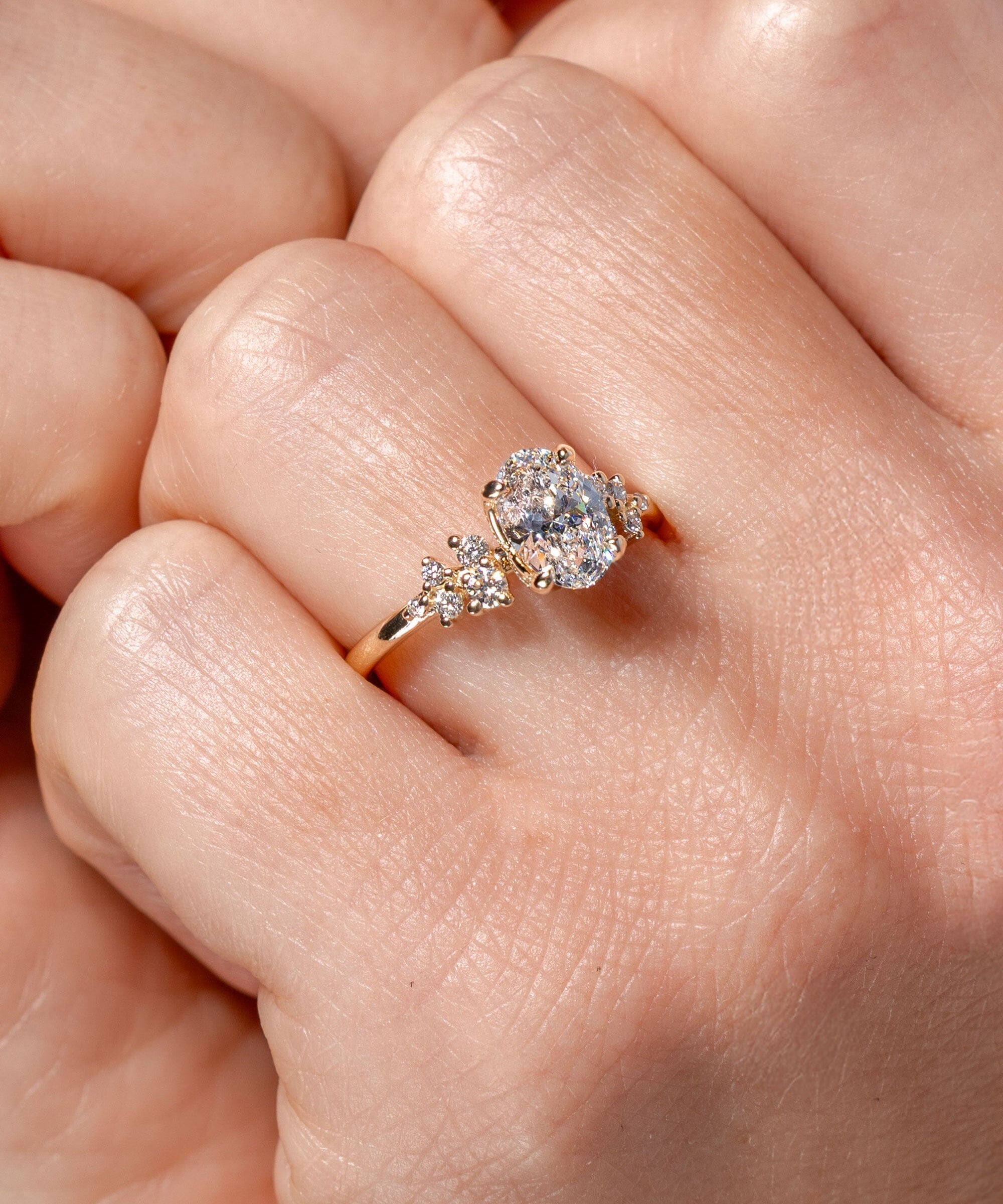 1.5ct Oval Lab Diamond Nova Engagement Rings Princess Bride Diamonds 