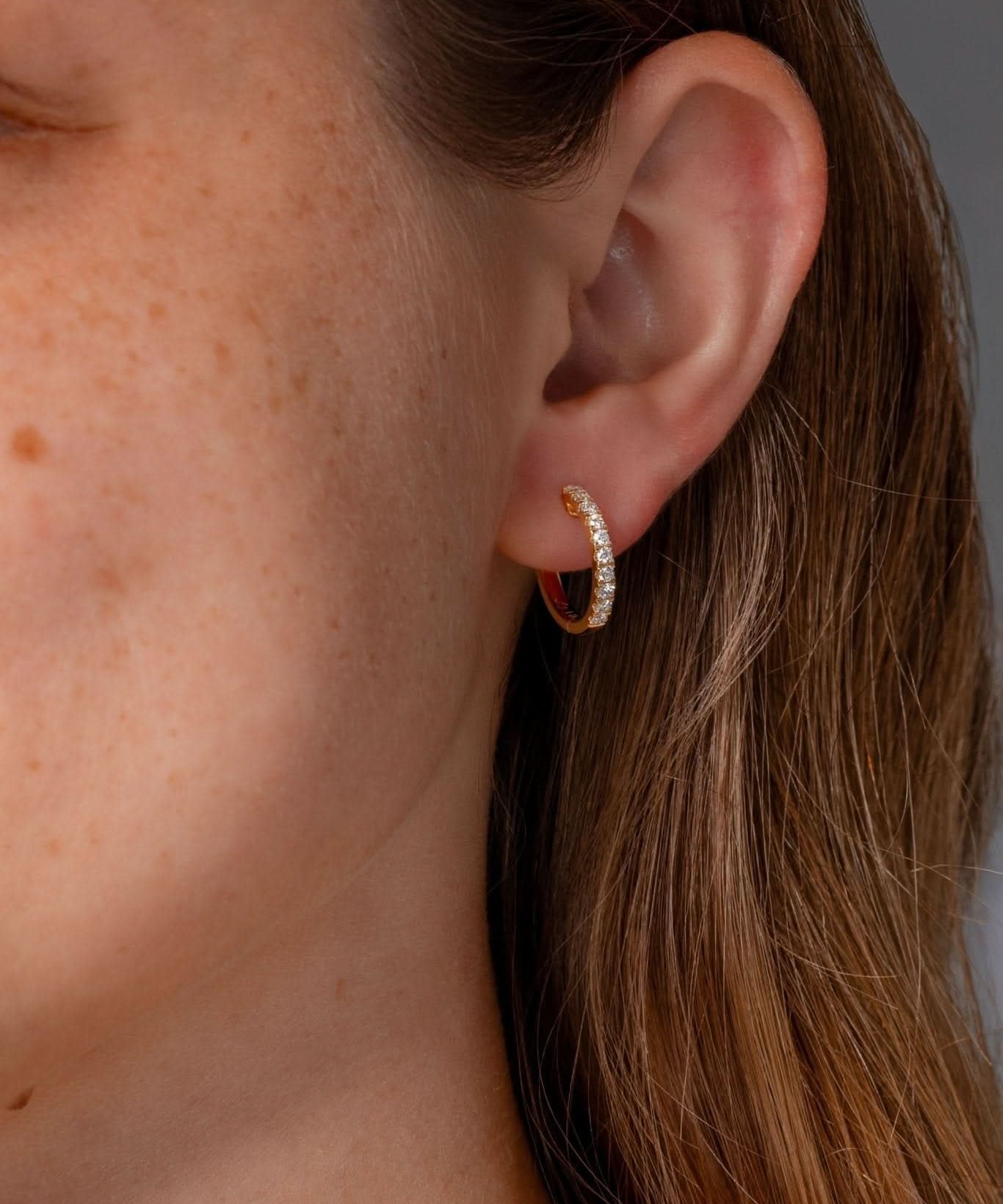 15x2mm Core Pavé Hoop - PBD Earrings