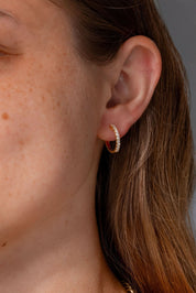 15x2mm Core Pavé Hoop - PBD Earrings