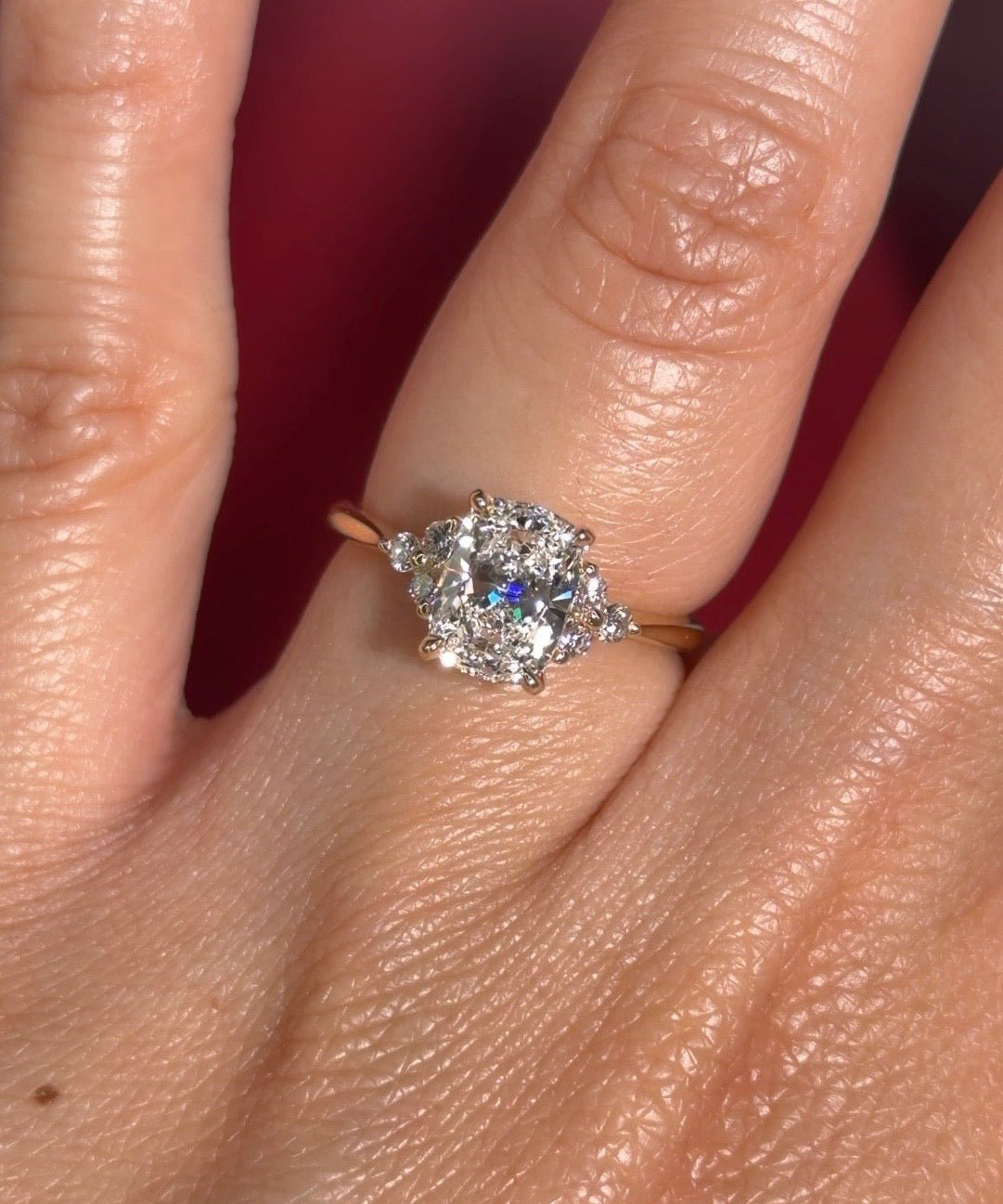1.60ct D - VS1 Cushion Lab Diamond Lindsey - PBD Engagement Rings