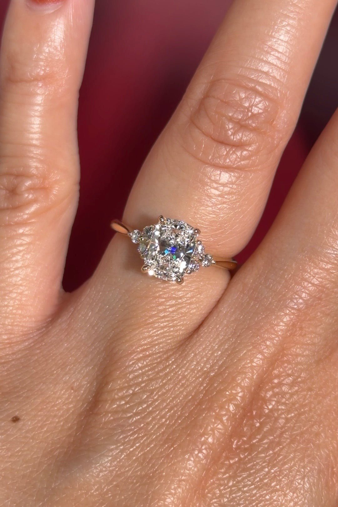 1.60ct D - VS1 Cushion Lab Diamond Lindsey - PBD Engagement Rings