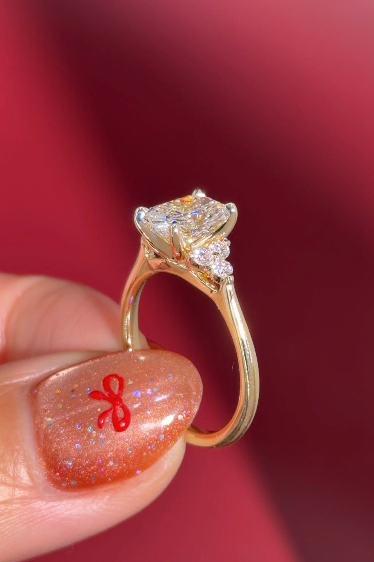 1.60ct D - VS1 Cushion Lab Diamond Lindsey - PBD Engagement Rings