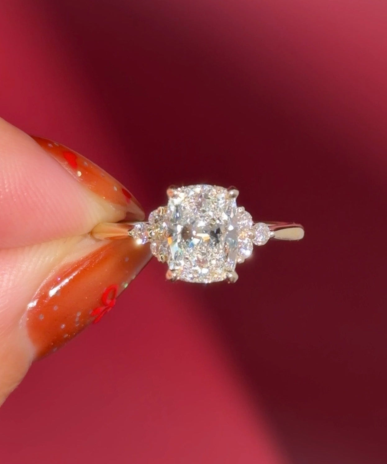 1.60ct D - VS1 Cushion Lab Diamond Lindsey - PBD Engagement Rings