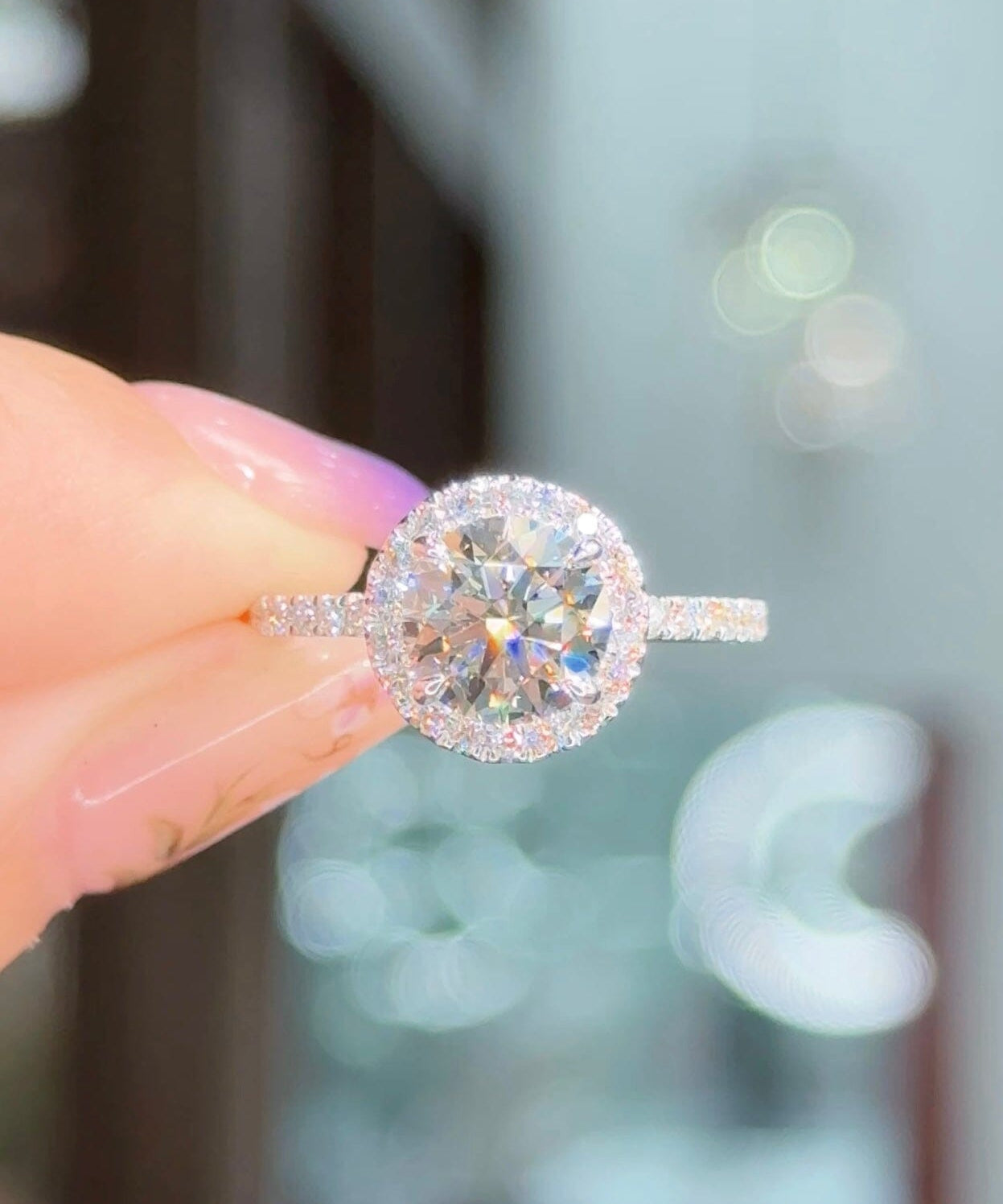 1.61ct F-VS1 Round Lab Diamond Angela Engagement Rings Princess Bride Diamonds 