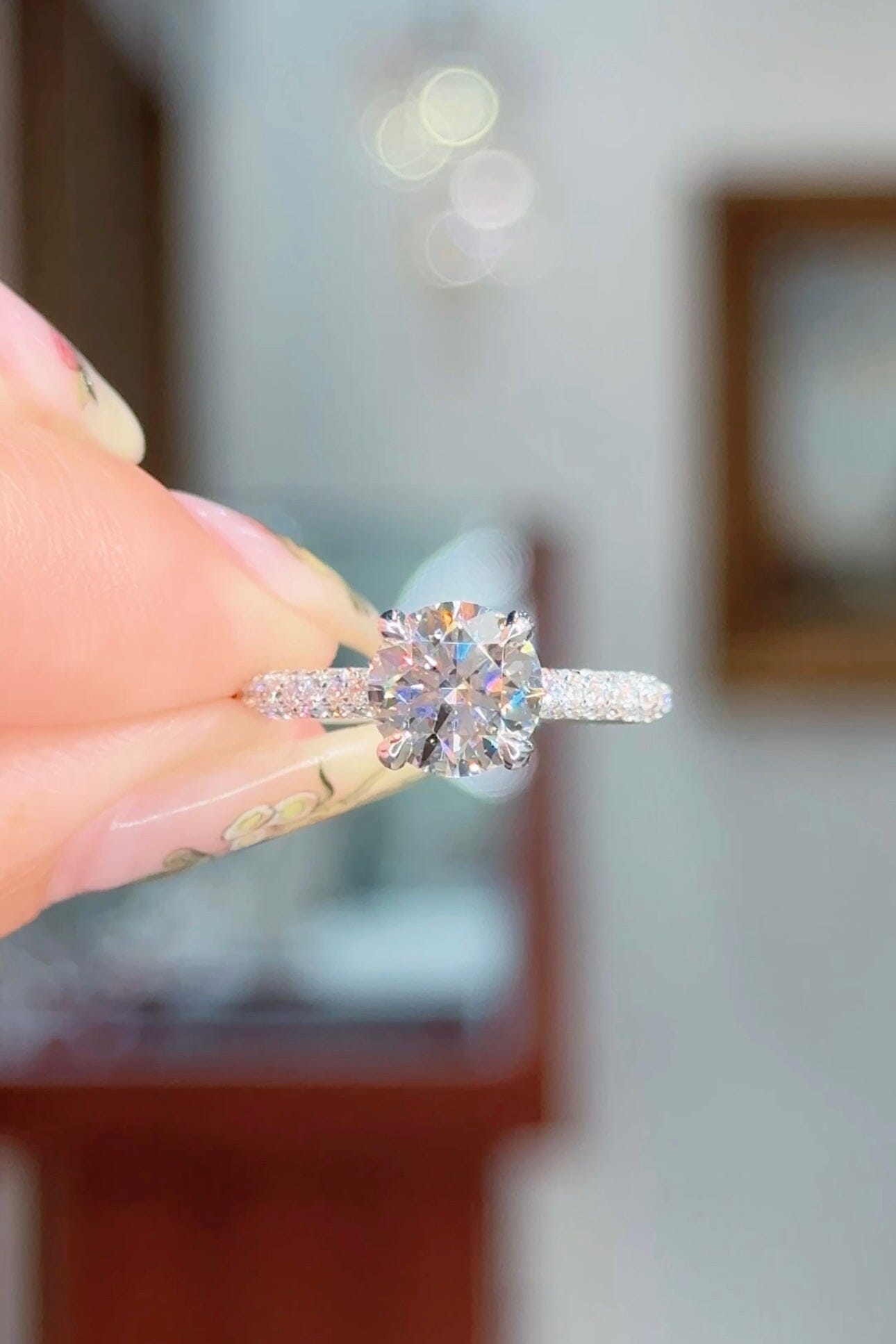 1.62ct F-VS1 Round Lab Diamond Christina Engagement Rings Princess Bride Diamonds 