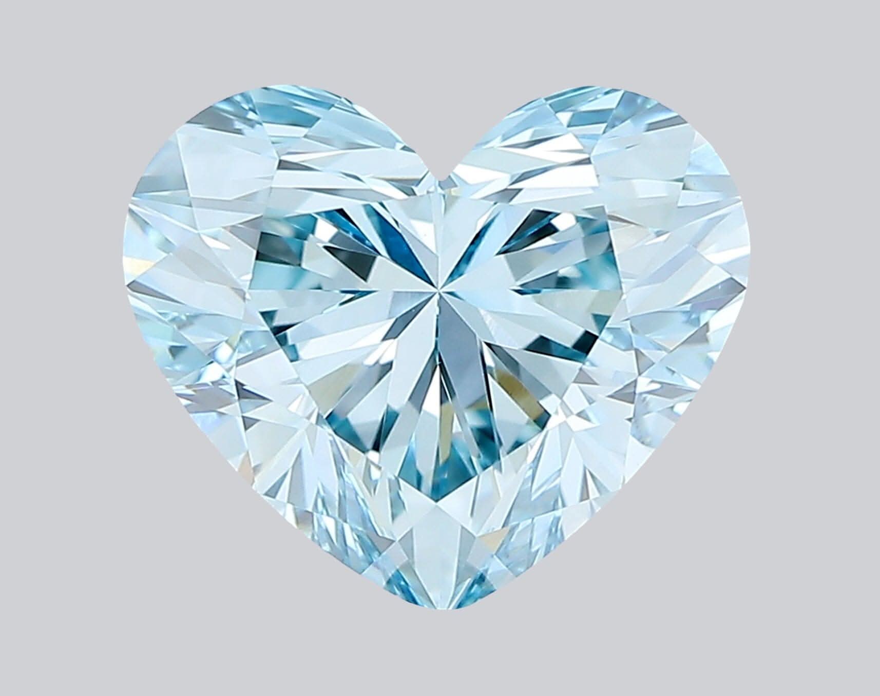 1.63 Carat Fancy Vivid Blue VVS2 Heart Lab Grown Diamond - IGI (49281) - PBD Loose Diamond