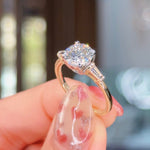 1.66ct E-VS1 Round Lab Diamond Emma Engagement Rings Princess Bride Diamonds 